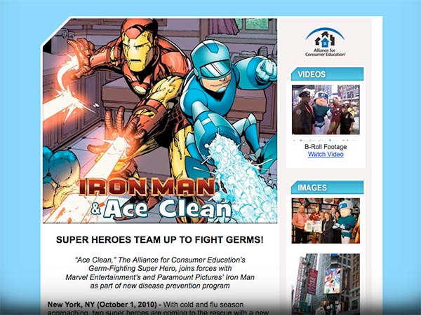 eMNR - Alliance for Consumer Education / Iron Man & Ace Clean