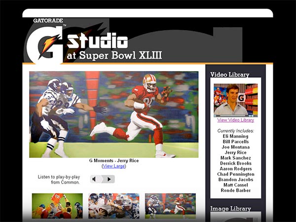eMNR - Gatorade / G Studio at Super Bowl XLIII