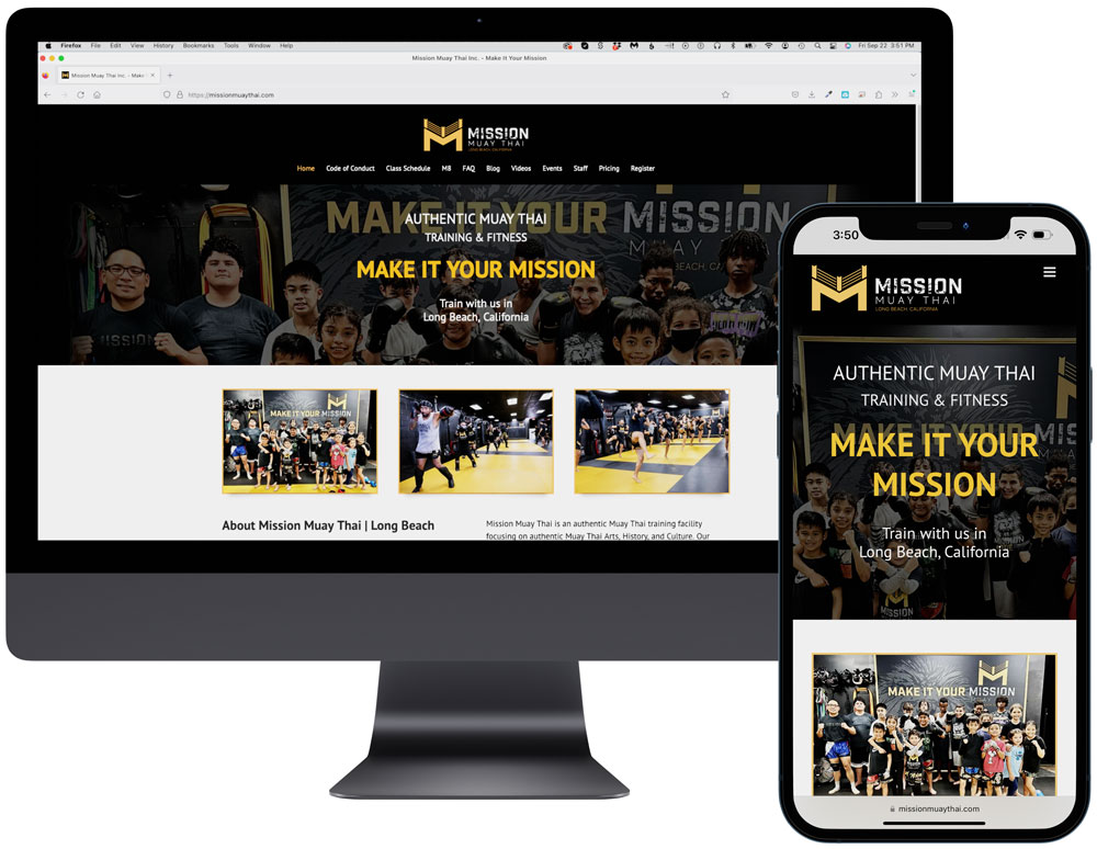 Website Design - Mission Muay Thai
