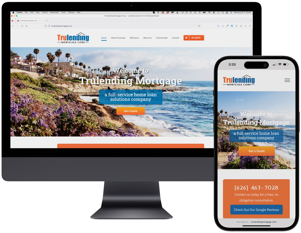 Web Design - Trulending Mortgage